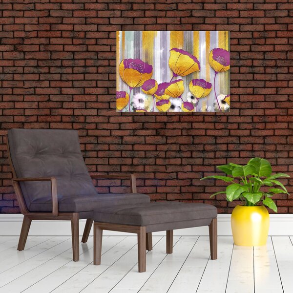 Obraz - Ilustracja kwiatów (70x50 cm)