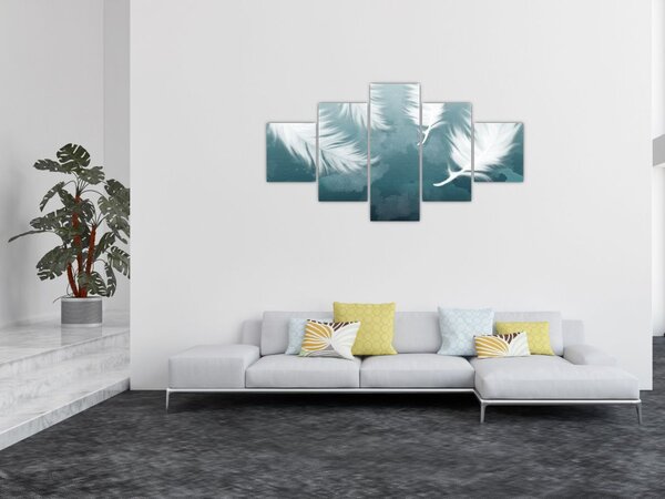 Obraz - Białe pióro (125x70 cm)
