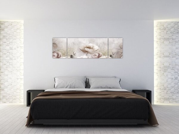 Obraz - Różowe krzewy (170x50 cm)