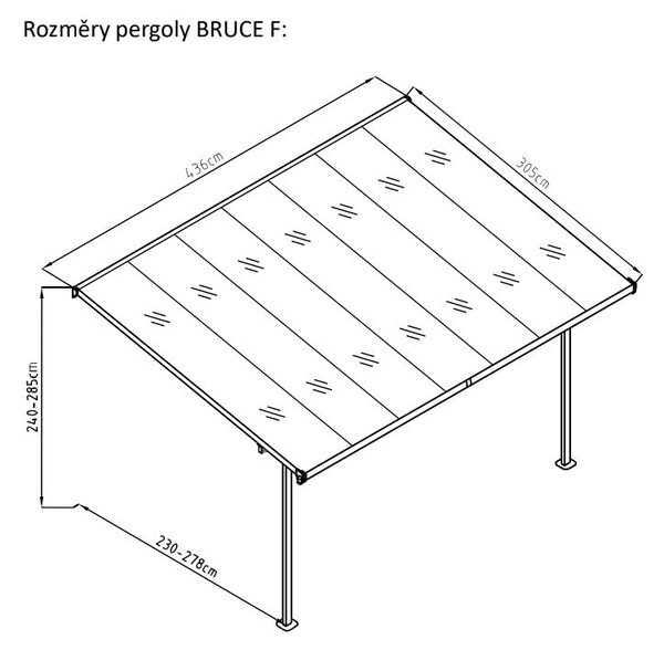 Pergola ogrodowa Bruce F – Rojaplast