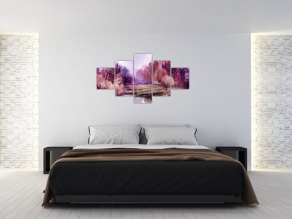 Obraz - Malarstwo pejzażowe jesienne (125x70 cm)