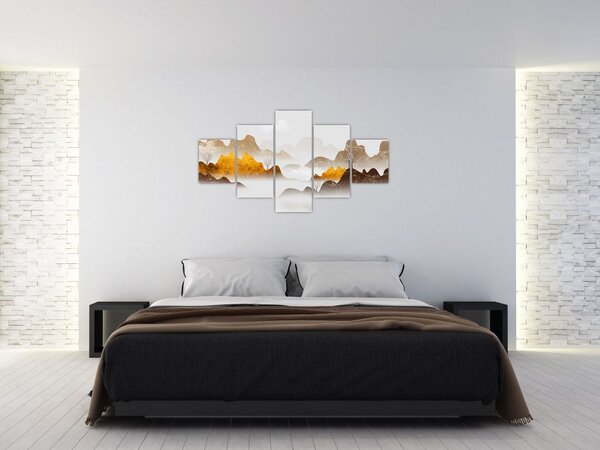 Obraz - Góry we mgle (125x70 cm)