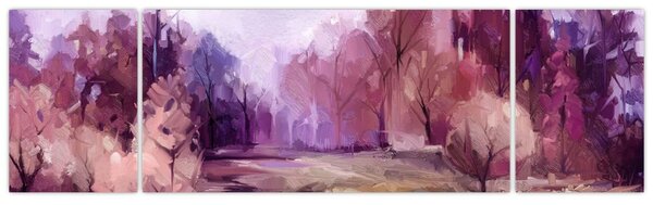 Obraz - Malarstwo pejzażowe jesienne (170x50 cm)