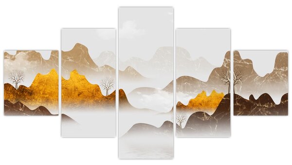 Obraz - Góry we mgle (125x70 cm)