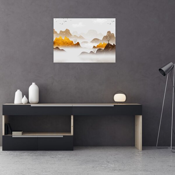 Obraz - Góry we mgle (70x50 cm)