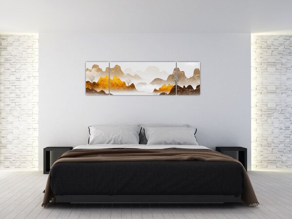 Obraz - Góry we mgle (170x50 cm)