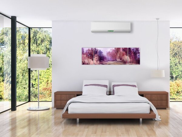 Obraz - Malarstwo pejzażowe jesienne (170x50 cm)