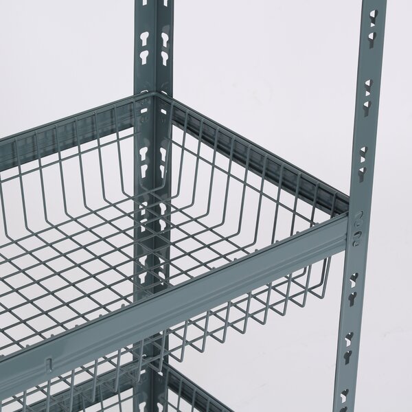 Regał półkowy z koszami, 1954 x 900 x 400 mm, nośność 175 kg, 1 półka + 4 kosze