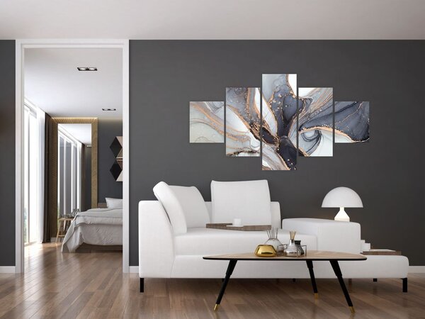 Obraz - Szary marmur (125x70 cm)