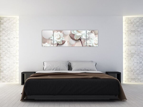 Obraz - Kwiat róży (170x50 cm)