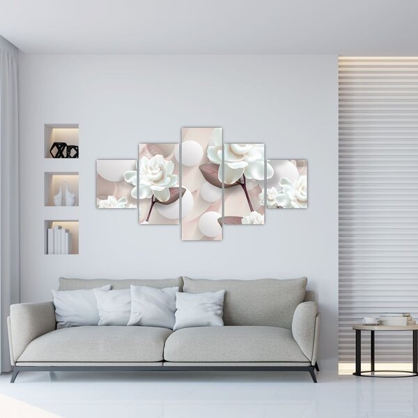 Obraz - Kwiat róży (125x70 cm)
