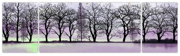Obraz - Łodka na jeziorze (170x50 cm)