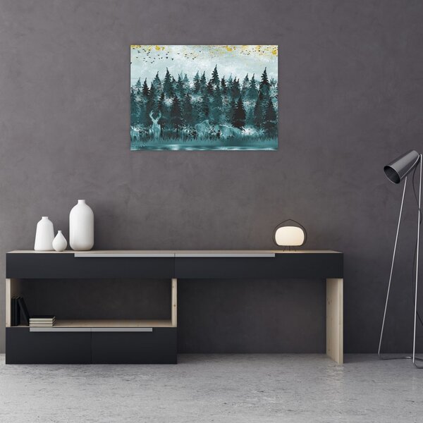 Obraz - Zwierzęta w lesie (70x50 cm)