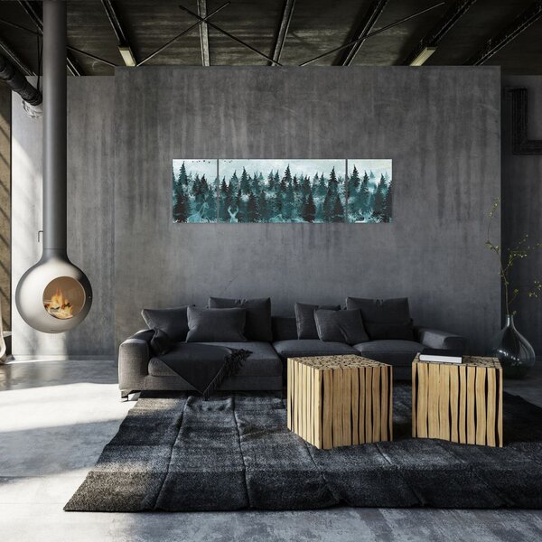 Obraz - Zwierzęta w lesie (170x50 cm)