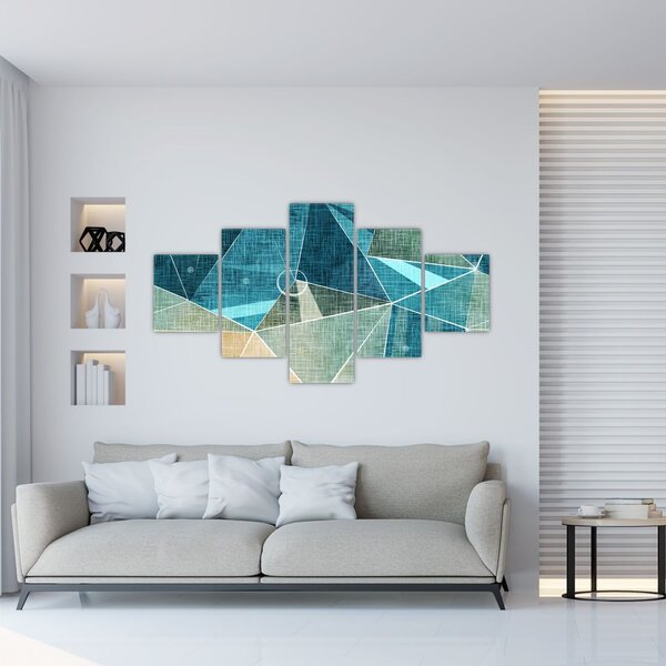 Obraz - Turkusowa abstrakcja (125x70 cm)