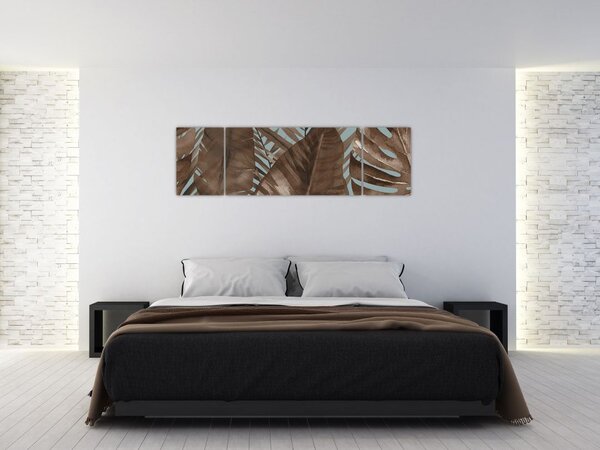 Obraz - Liście palmowe, akwarela (170x50 cm)