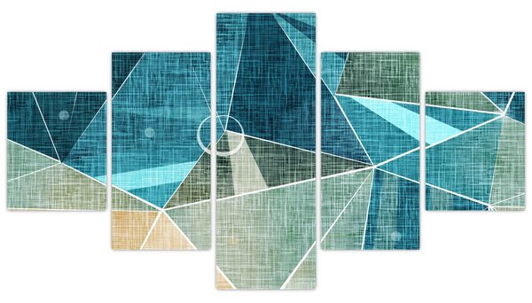 Obraz - Turkusowa abstrakcja (125x70 cm)