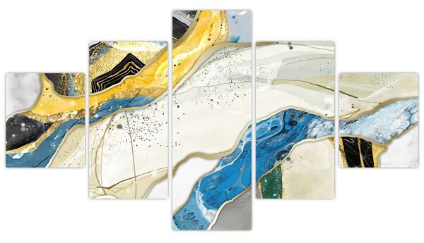 Obraz - Kolorowy marmur (125x70 cm)