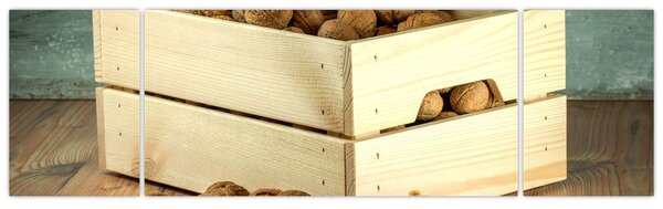 Obraz - Jesienna martwa natura z orzechami (170x50 cm)