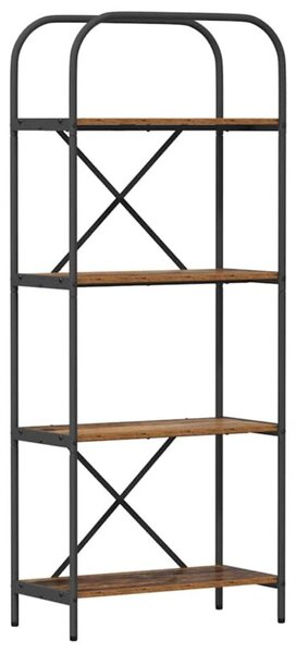 Półka na książki stare drewno 60 x 30 x 146 cm