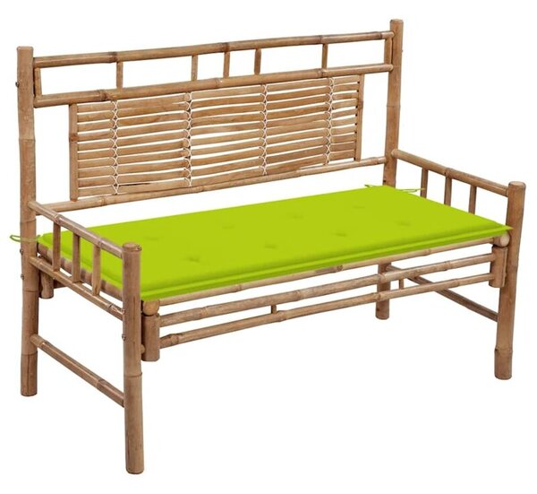 Ławka ogrodowa z poduszką, 120 cm, bambusowa