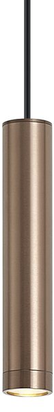 Designerska lampa wisząca ciemny brąz GU10 50mm IP44 - Tuba