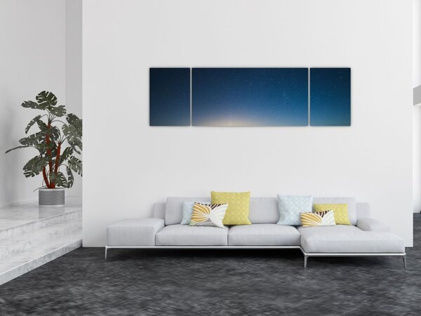 Obraz - Nocne niebo nad drogą (170x50 cm)