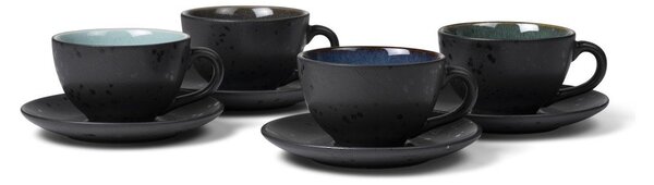 Czarne/ciemnoniebieskie filiżanki zestaw 4 szt. ceramiczne 240 ml Gastro Black/Mix – Bitz