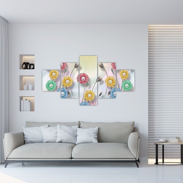 Obraz - Kolorowa łąka (125x70 cm)