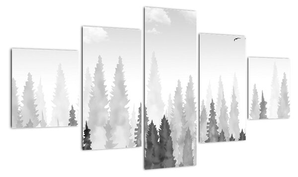 Obraz - Szczyty lasów (125x70 cm)