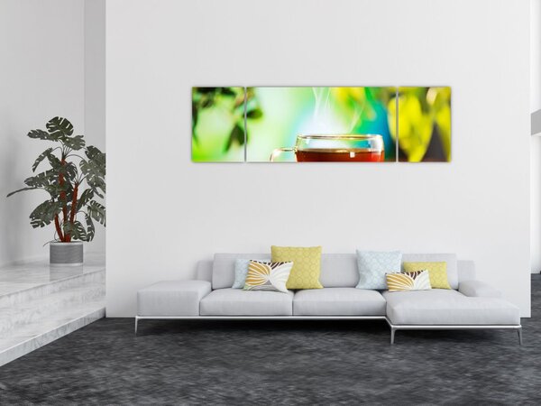 Obraz - Martwa natura z herbatą (170x50 cm)