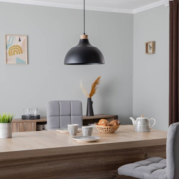 Lampa wisząca Kaitt Envostar, możliwość ściemniania, czarny, salon / jadalnia, metal, skandynawski