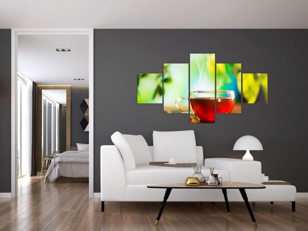 Obraz - Martwa natura z herbatą (125x70 cm)
