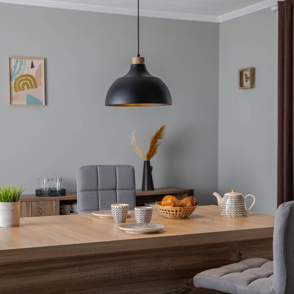 Lampa wisząca Kaitt Envostar, możliwość ściemniania, czarny, salon / jadalnia, metal, skandynawski