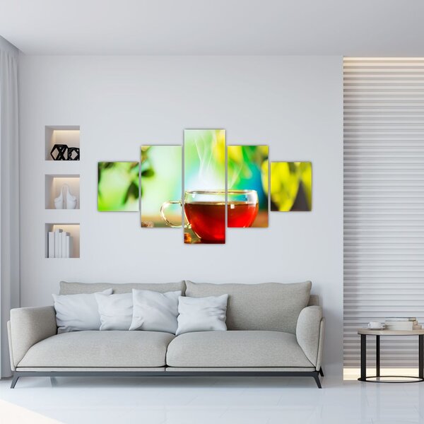 Obraz - Martwa natura z herbatą (125x70 cm)
