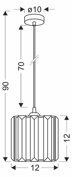 Nowoczesna pojedyncza lampa wisząca - D191 W9-M04