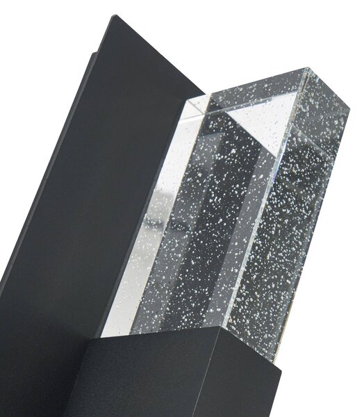 Kinkiet zewnętrzny LED Velune Lucande, czarny, aluminium, nowoczesny