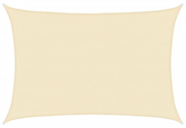 Żagiel przeciwsłoneczny, 160 g/m², kremowy, 5x6 m, hdpe