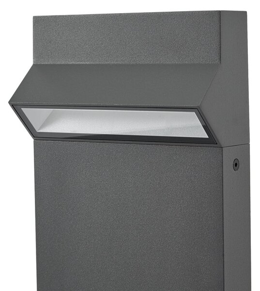 Słupek oświetleniowy LED Vonar Arcchio, aluminiowy / szary / cynkowy, aluminium, nowoczesny