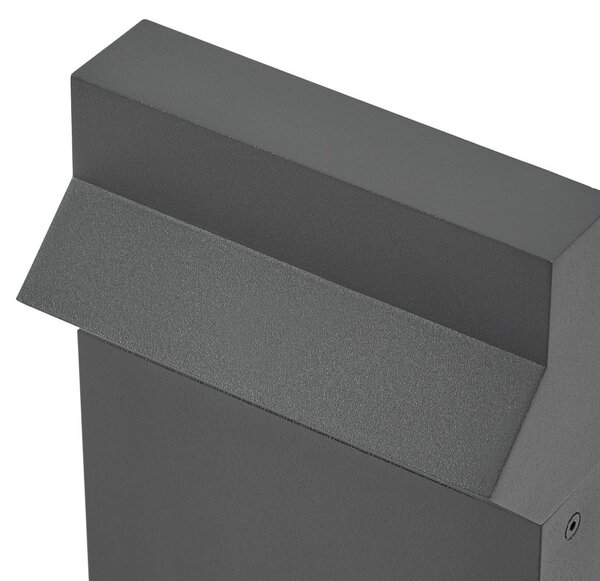 Słupek oświetleniowy LED Vonar Arcchio, aluminiowy / szary / cynkowy, aluminium, nowoczesny