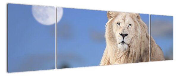 Obraz - Biały lew (170x50 cm)