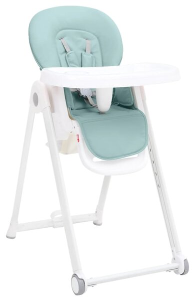 Wysokie krzesełko dla dziecka, turkusowe, aluminiowe