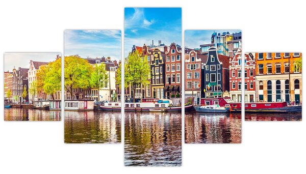 Obraz - Tańczące domy, Amsterdam (125x70 cm)