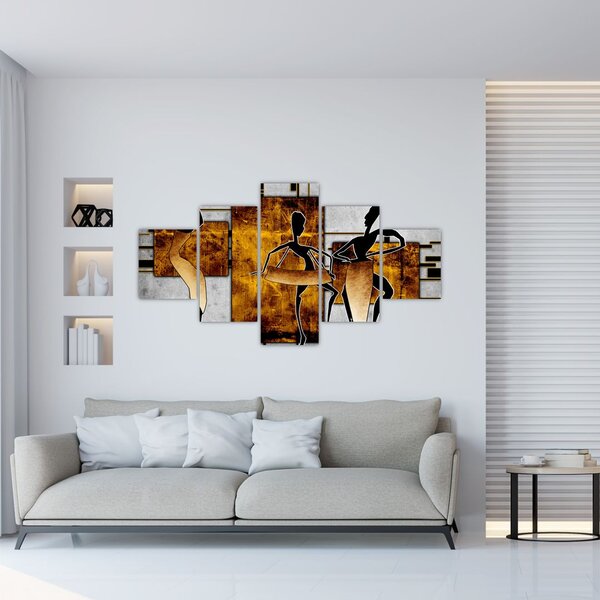 Obraz - Motywy kultury afrykańskiej (125x70 cm)