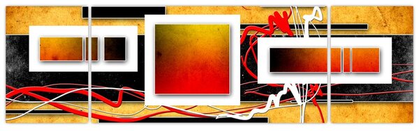 Obraz - Abstrakcja (170x50 cm)