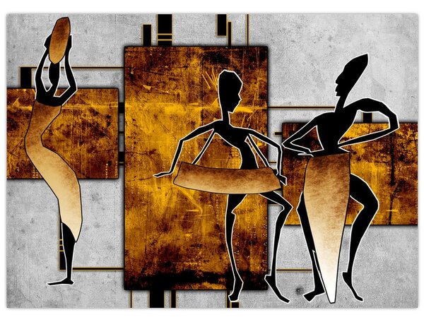 Obraz - Motywy kultury afrykańskiej (70x50 cm)