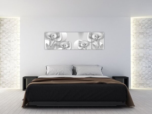 Obraz - kwiatowy wzór (170x50 cm)