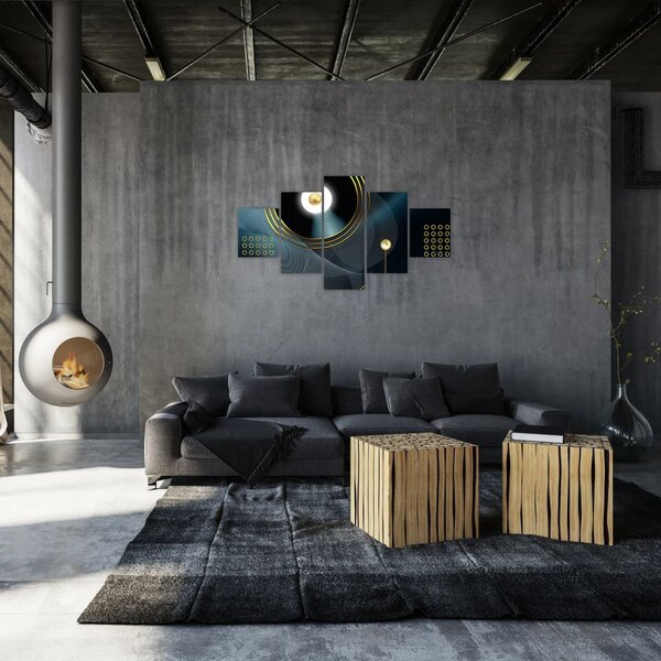 Obraz - Złote kółka (125x70 cm)