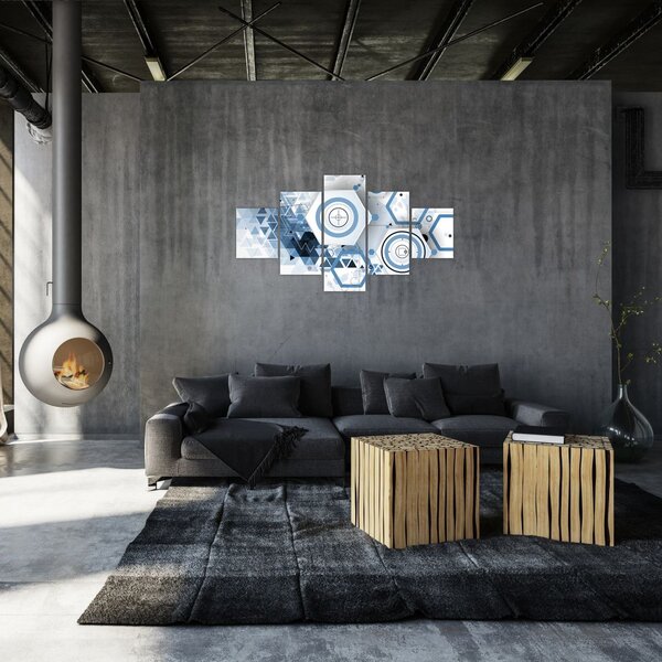 Obraz - Abstrakcja geometryczna (125x70 cm)