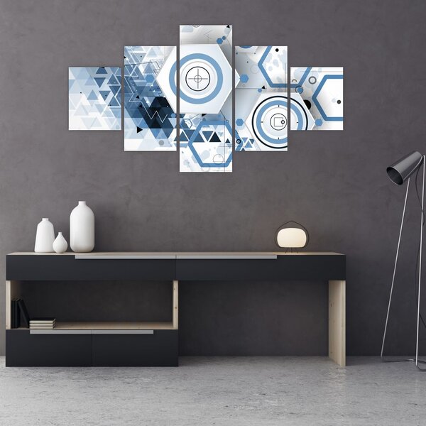 Obraz - Abstrakcja geometryczna (125x70 cm)